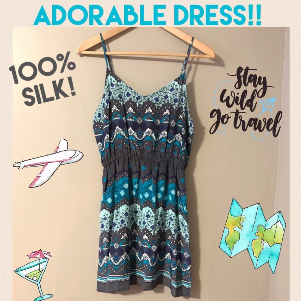 ❣️SALE! The CUTEST 100% Silk Dress!! 🦋🐳🐬💙